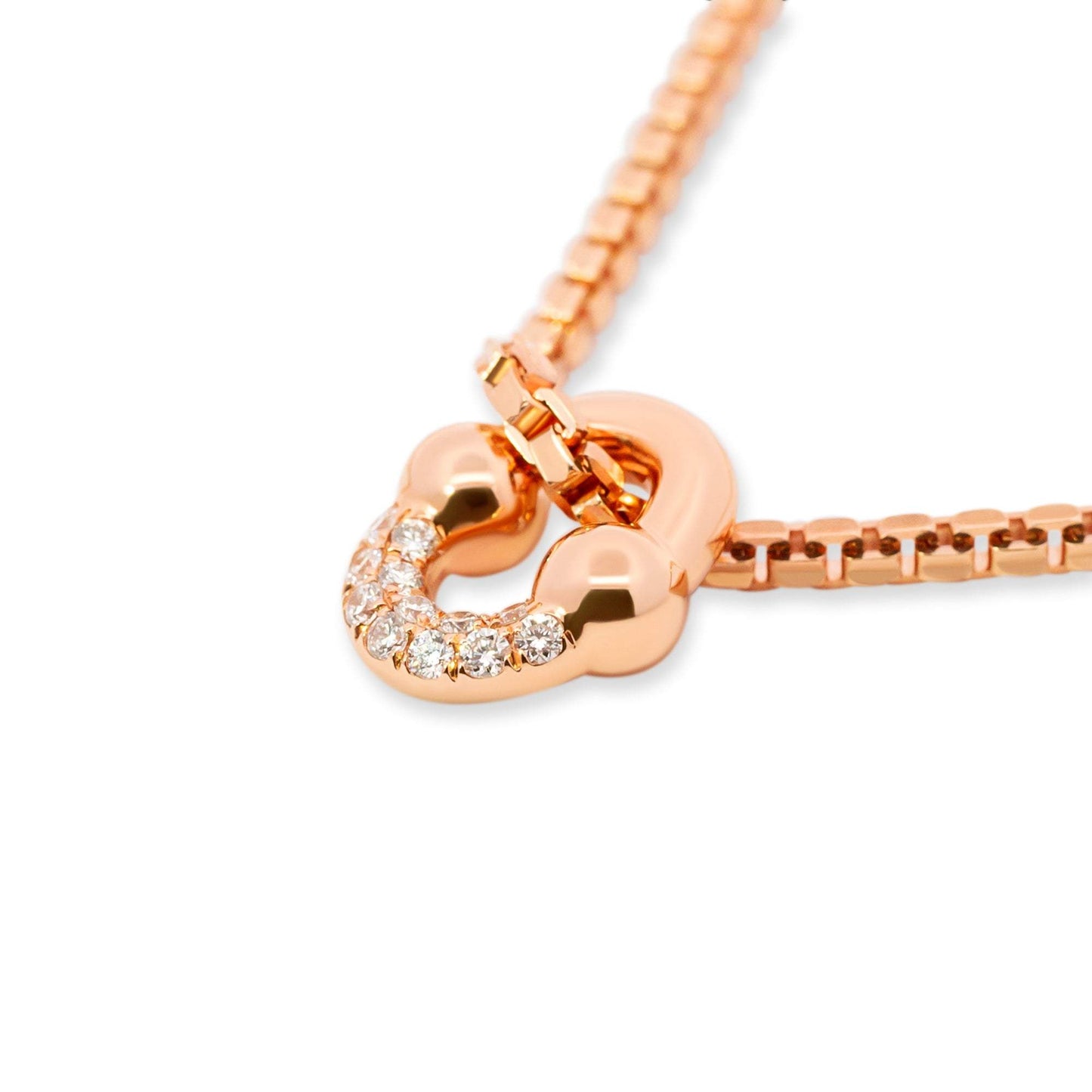 Mini Umlaut Half Diamond Pendant
