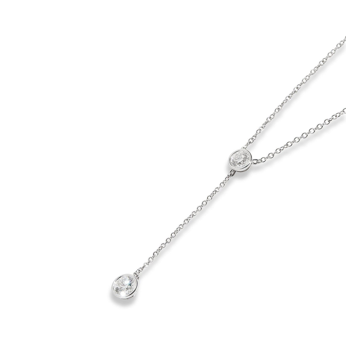 DUO DIAMOND DROP NECKLACE