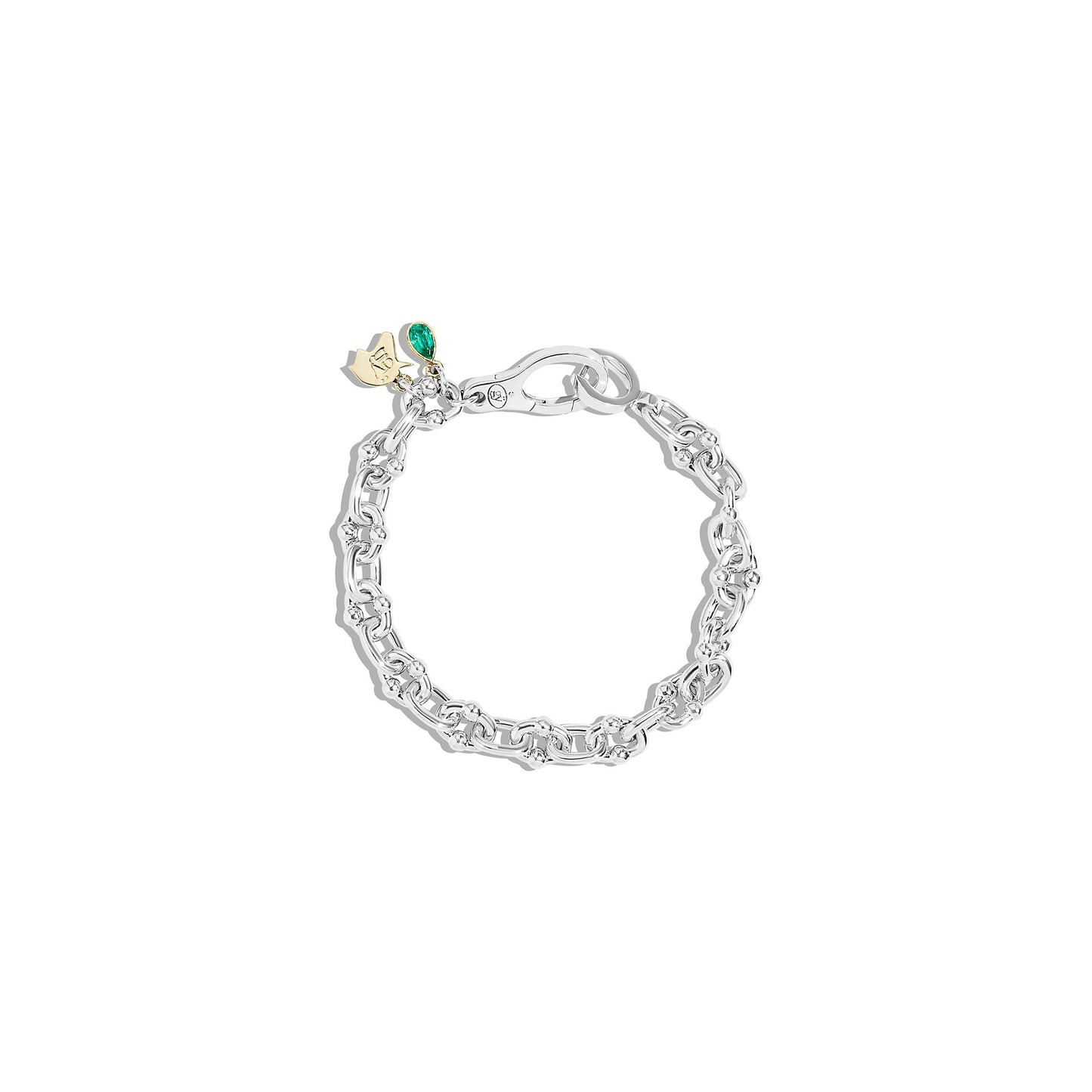 THE THICK UMLAUT MULTI CHARM BRACELET