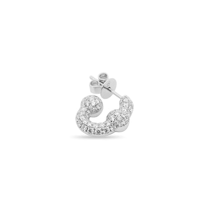 Umlaut Full Diamond Huggie Earrings