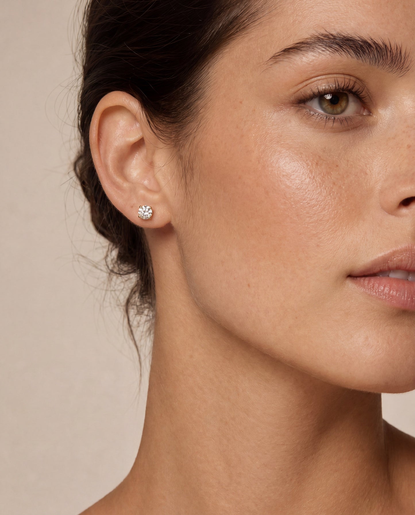 2 Carat Gold Studs