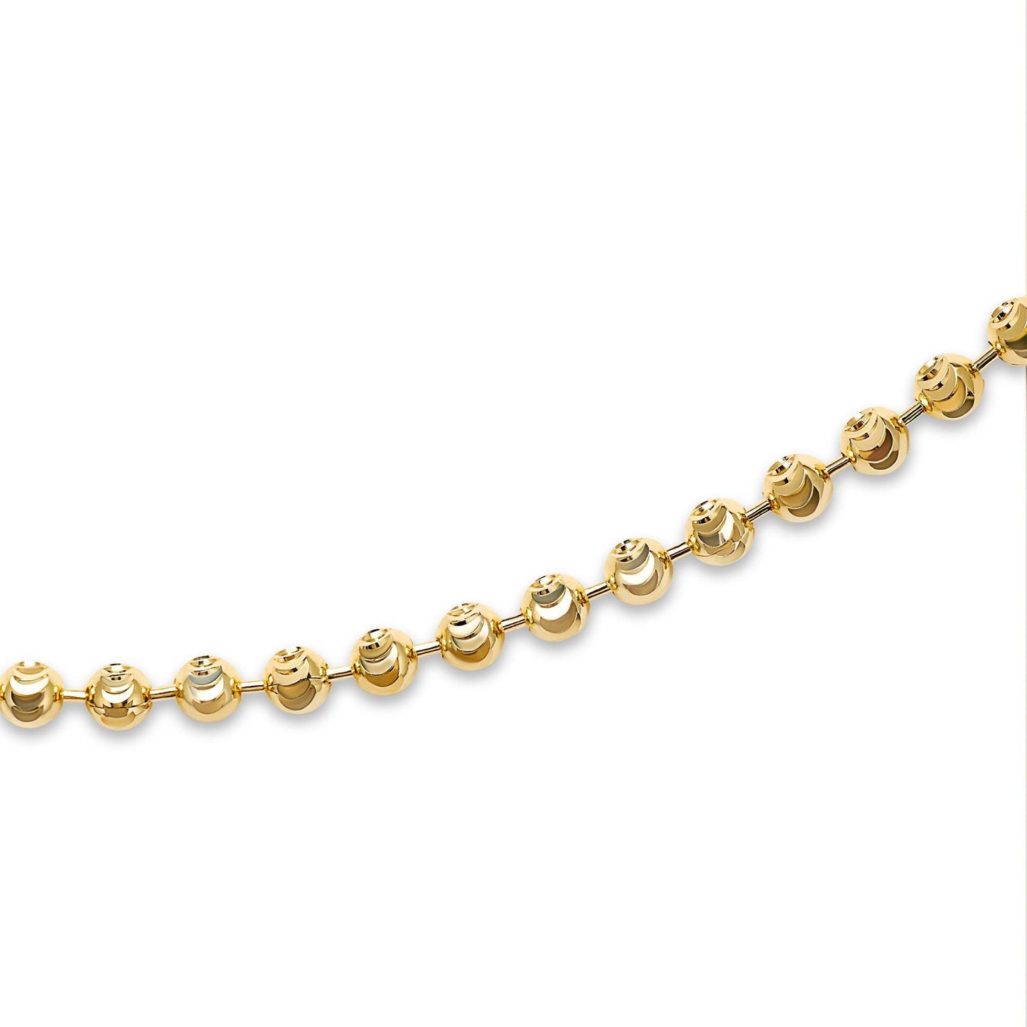 3MM Mooncut Ball Chain Necklace