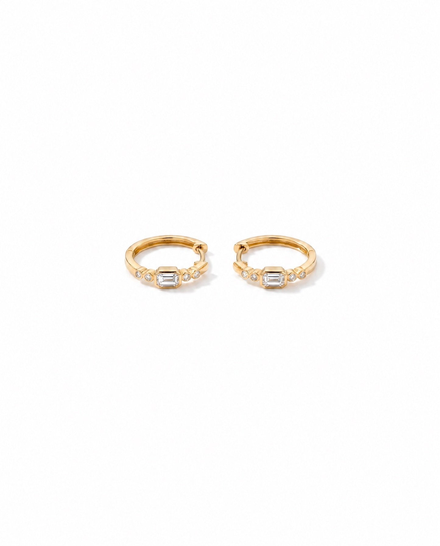 Multi Cut Huggie Earrings
