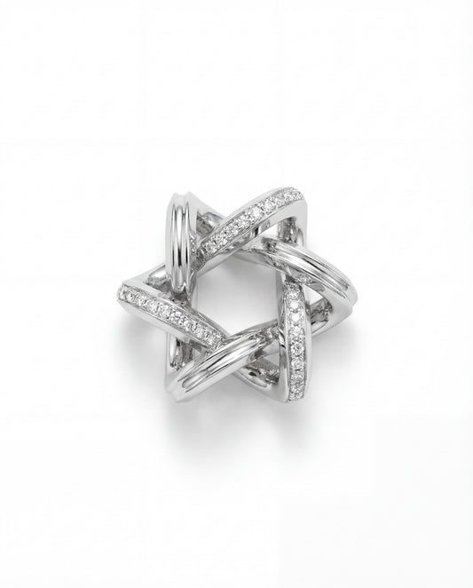 Silver Infinitÿ Star of David Pendant
