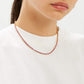 Pink Sapphire Tennis Necklace