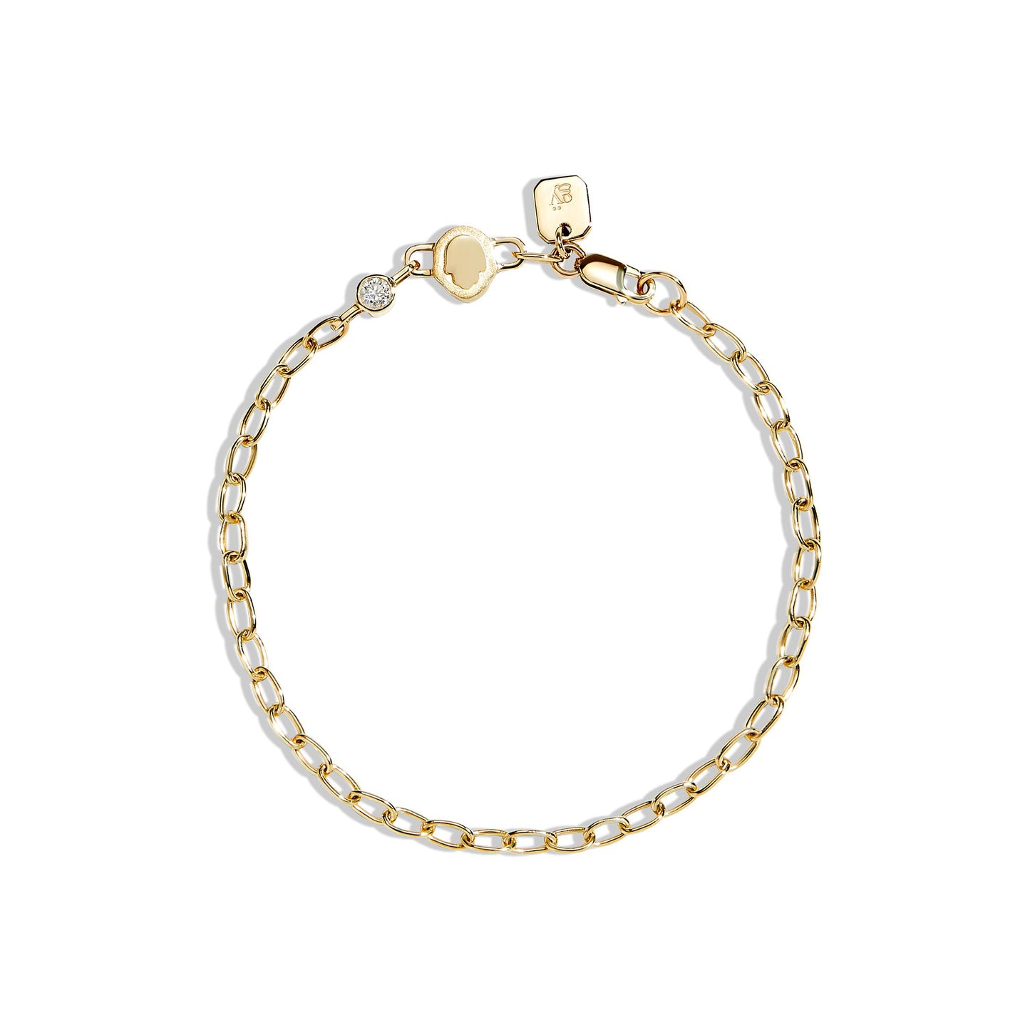 The Hamsa Bezel Charm Bracelet