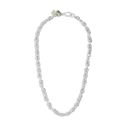 THE THICK MULTI CHARM UMLAUT LINK NECKLACE