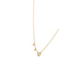 LOPSIDED TRIPLE STONE CABLE NECKLACE