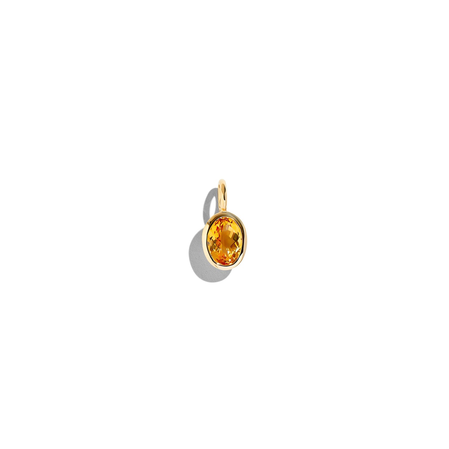OVAL YELLOW TOPAZ PENDANT