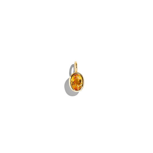 OVAL YELLOW TOPAZ PENDANT