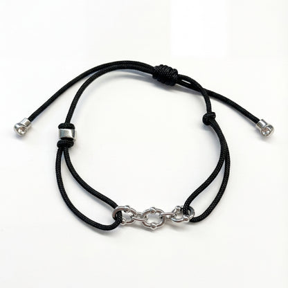 Multi Umlaut Link Adjustable Cord Bracelet