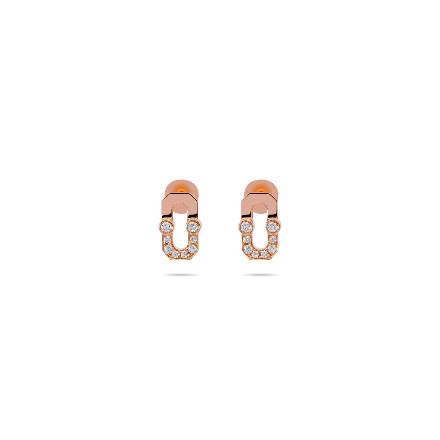 Varsity Umlaut Half Diamond Stud Earring