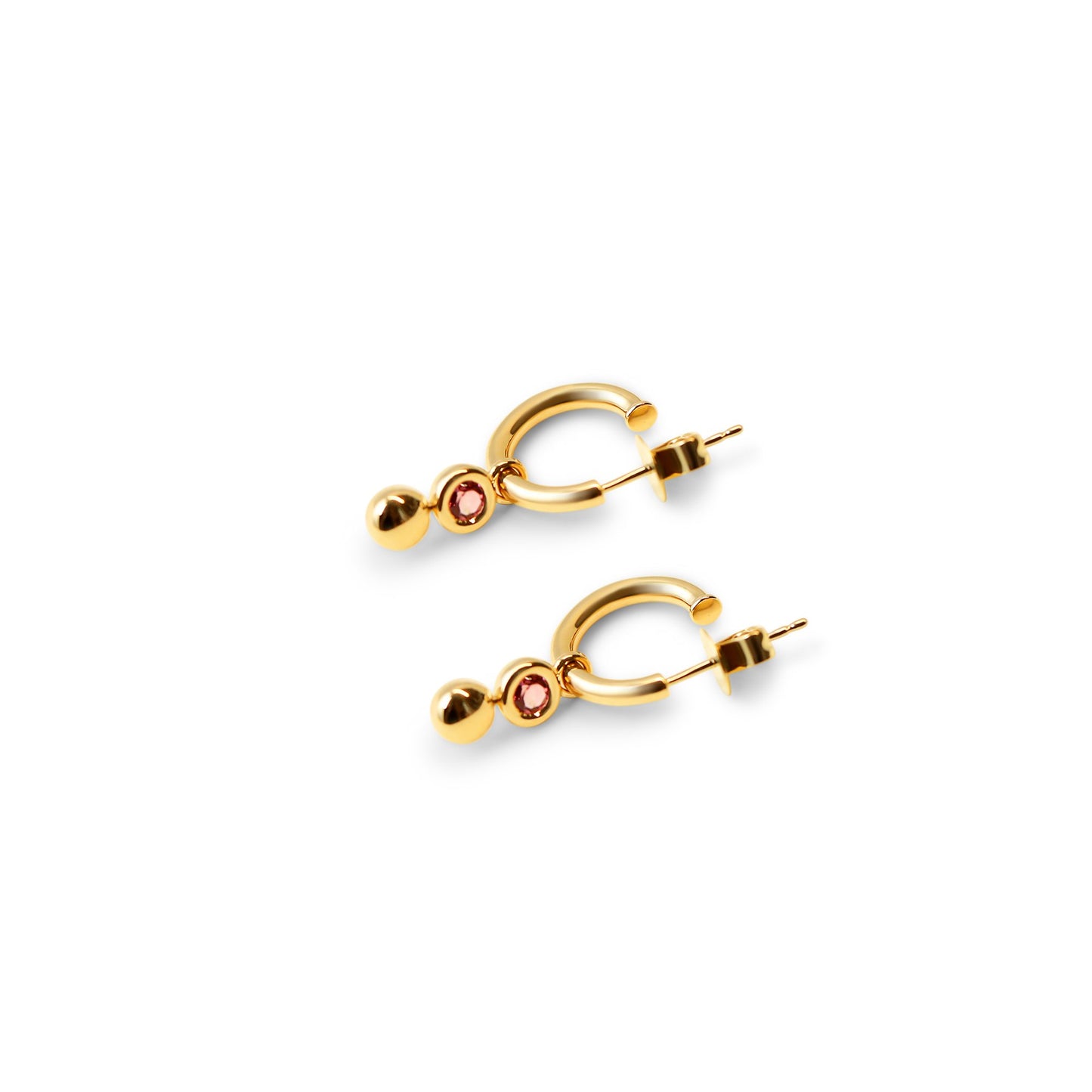 HANGING PINK TOPAZ EARRINGS