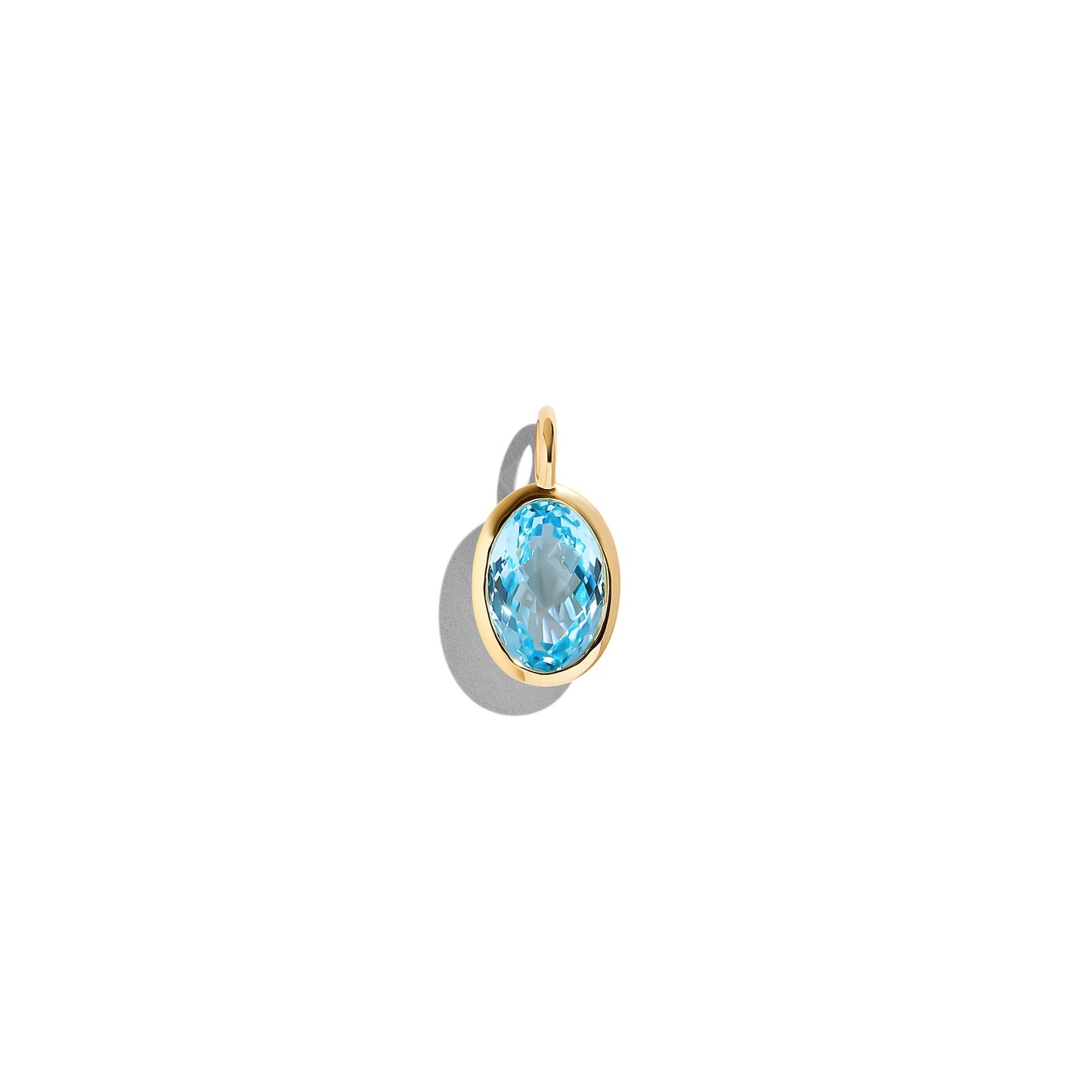 OVAL BLUE TOPAZ PENDANT
