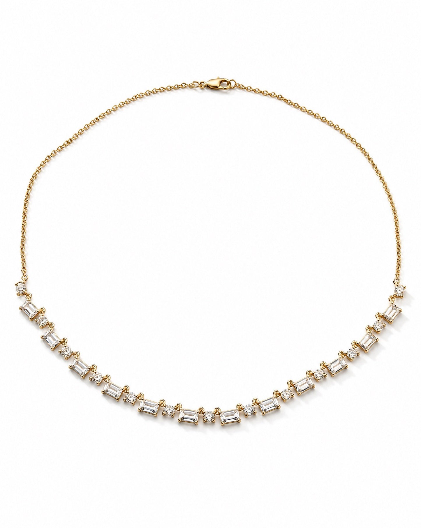 Alternating Emerald Necklace