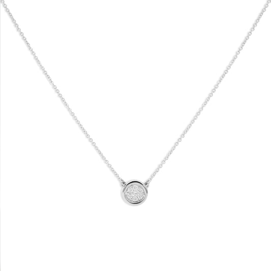 Diamond Circle Pendant Necklace