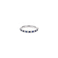 Half Diamond Sapphire Eternity Ring