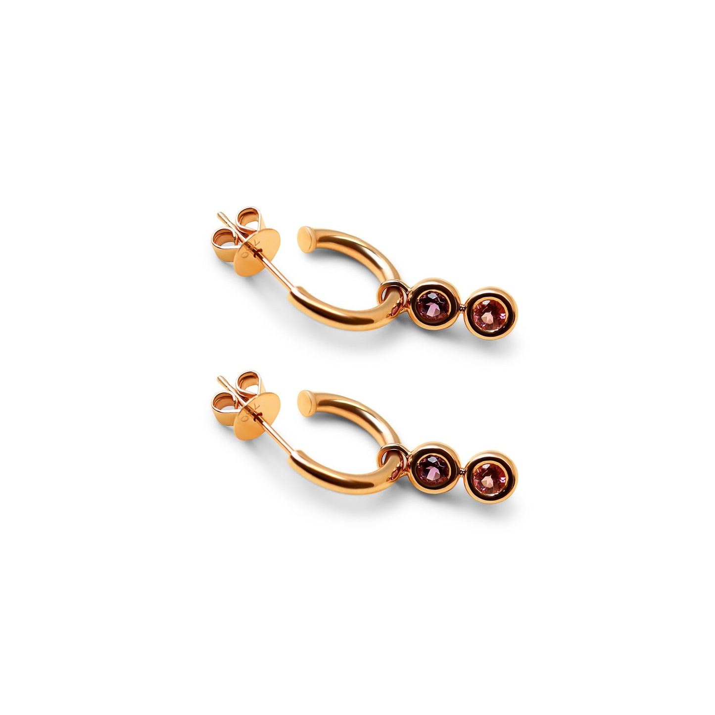 ROSE GOLD HANGING DUO EARRINGS