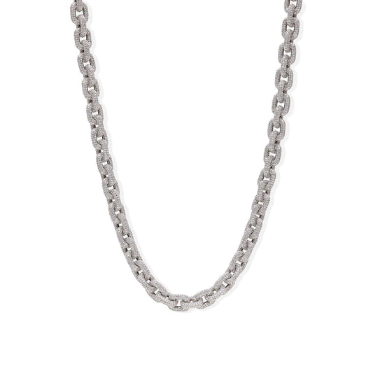 White Gold Diamond Link Necklace