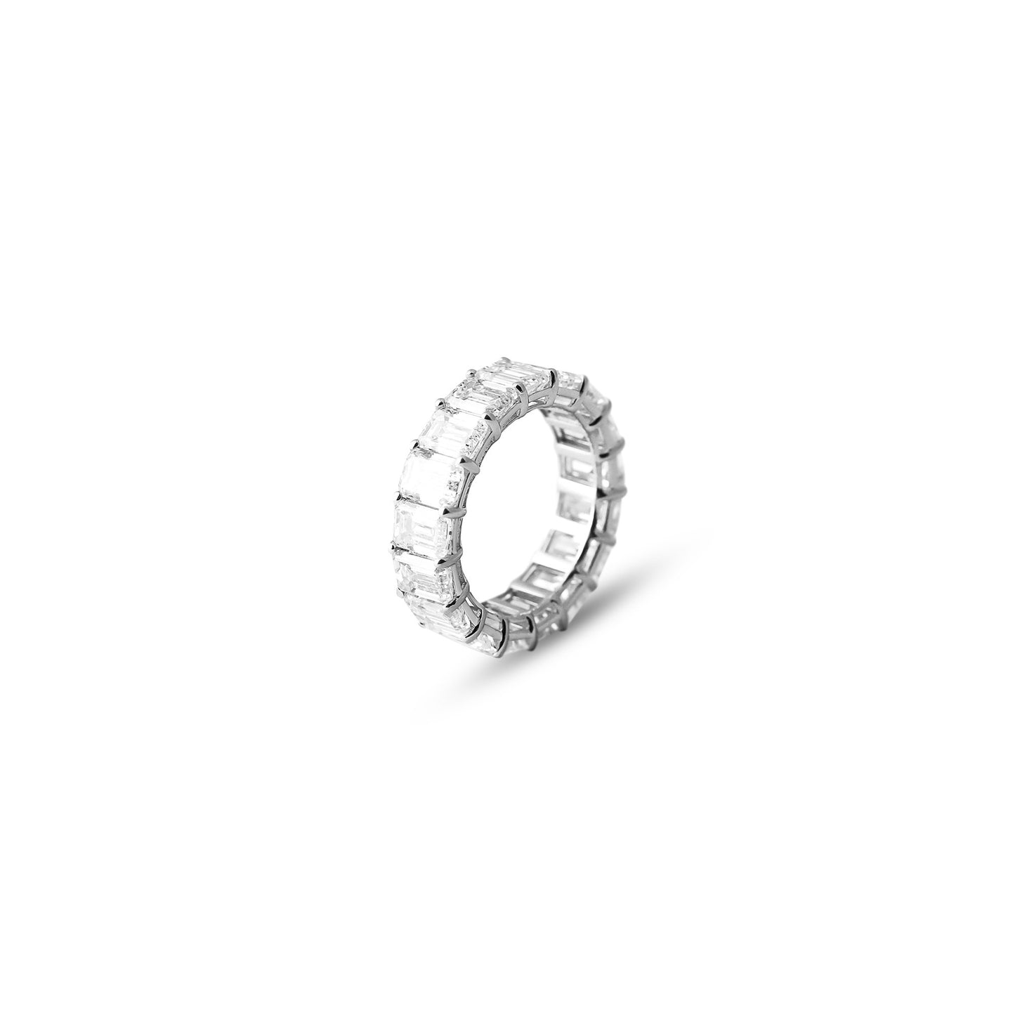 EMERALD CUT ETERNITY BAND