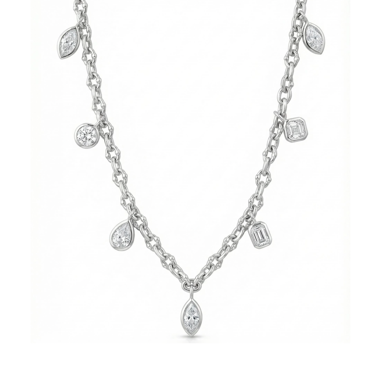 MULTI STONE UMLAUT NECKLACE