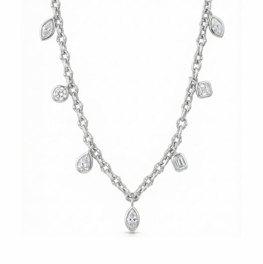 MULTI STONE UMLAUT NECKLACE