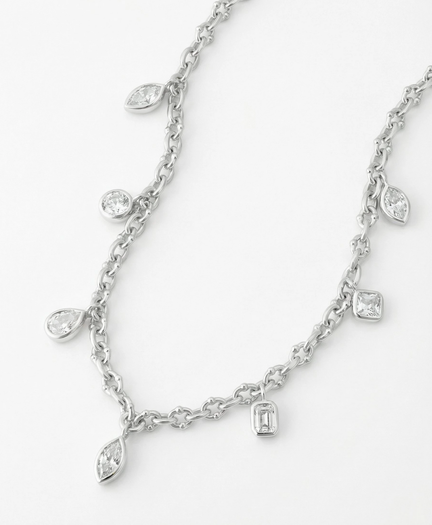 MULTI STONE UMLAUT NECKLACE