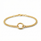 OPEN DISC CURB BRACELET