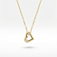 HANGING UMLAUT HEART NECKLACE