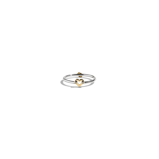 Umlaut Heart Ring