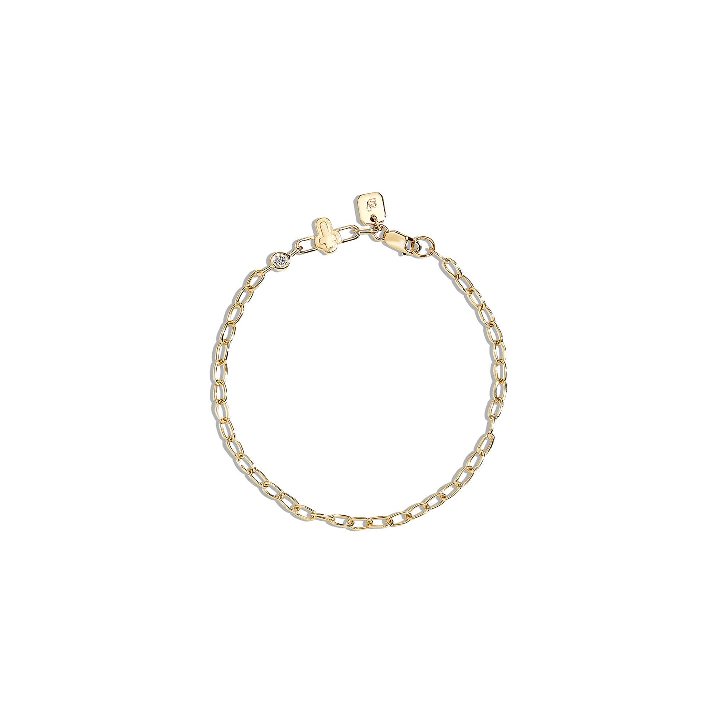 The Cross Bezel Charm Bracelet