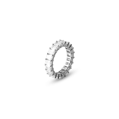 THIN EMERALD CUT ETERNITY BAND