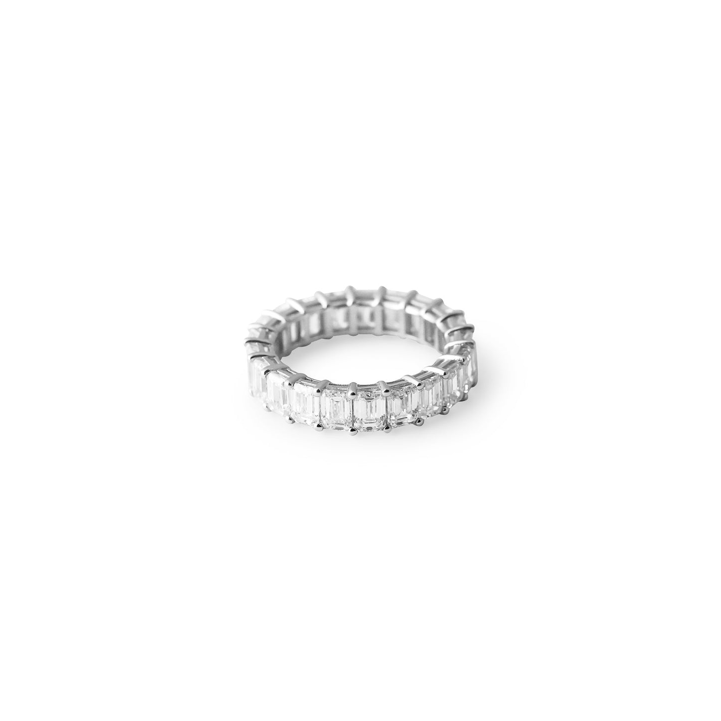 THIN EMERALD CUT ETERNITY BAND