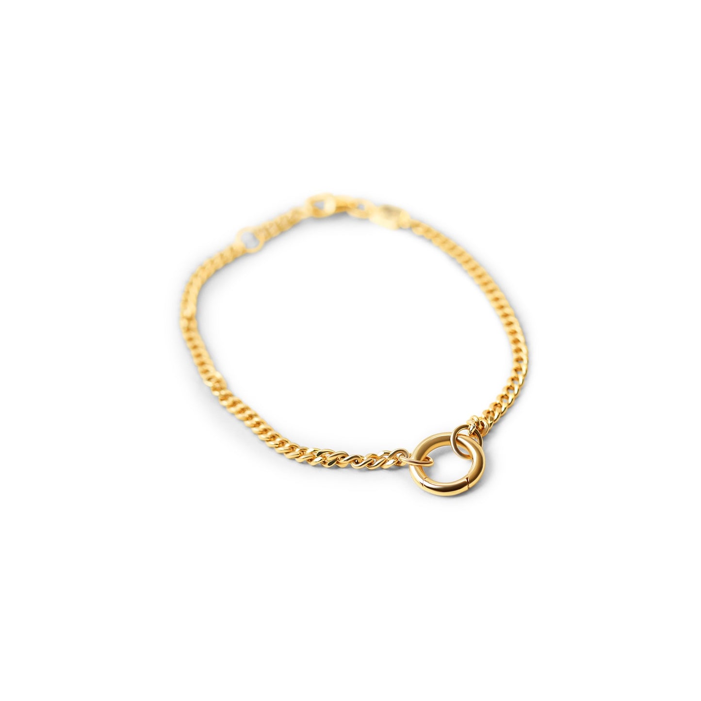 OPEN DISC CURB BRACELET