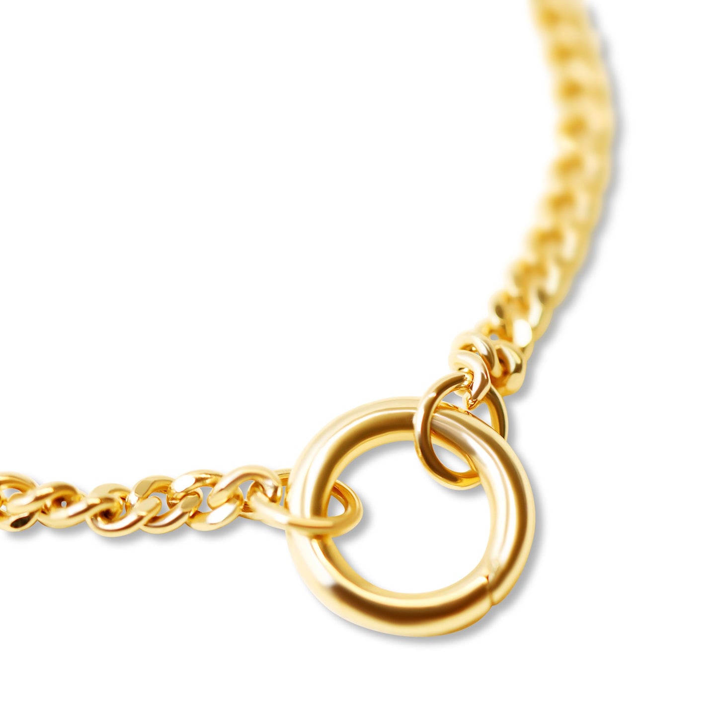 OPEN DISC CURB BRACELET
