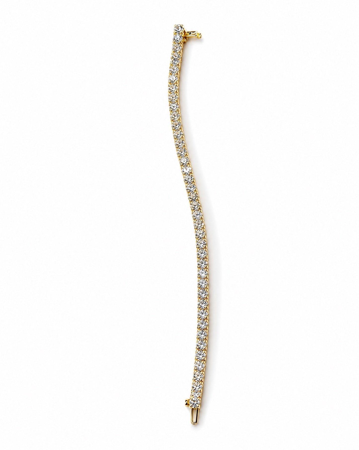 Yellow Gold Pave Tennis Bracelet