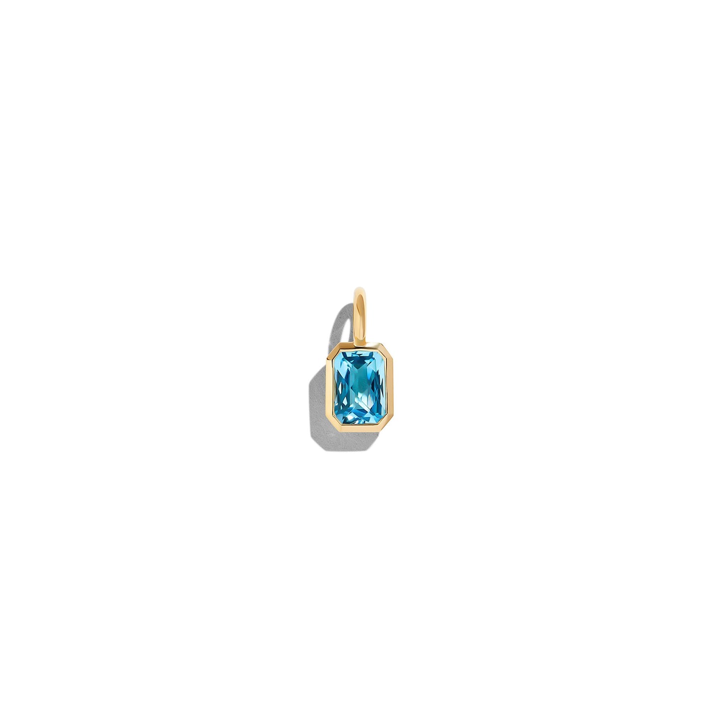 RECTANGULAR BLUE TOPAZ PENDANT