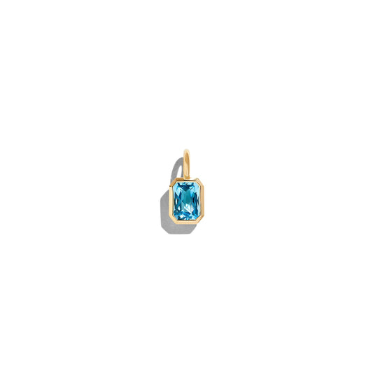 RECTANGULAR BLUE TOPAZ PENDANT