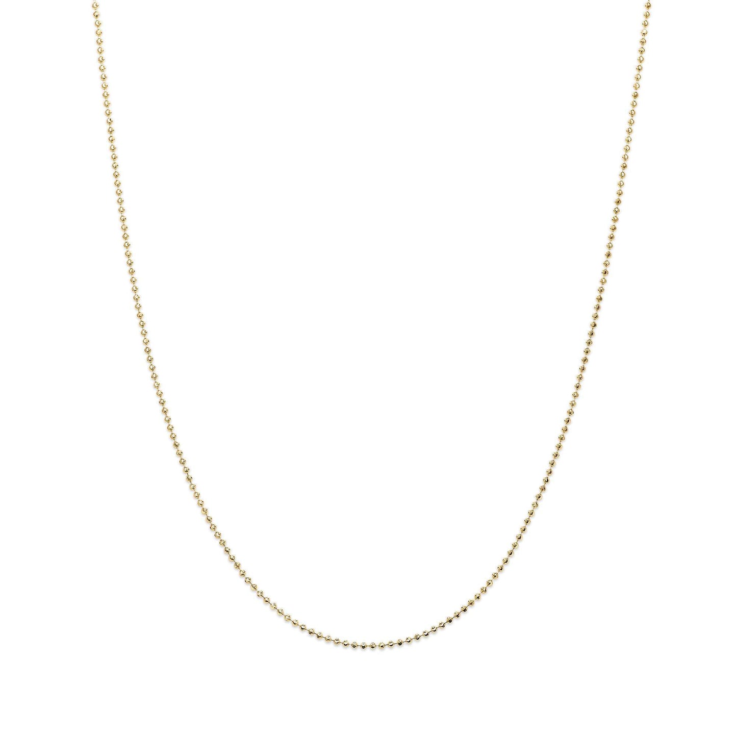 The 2MM Mooncut Ball Chain Necklace