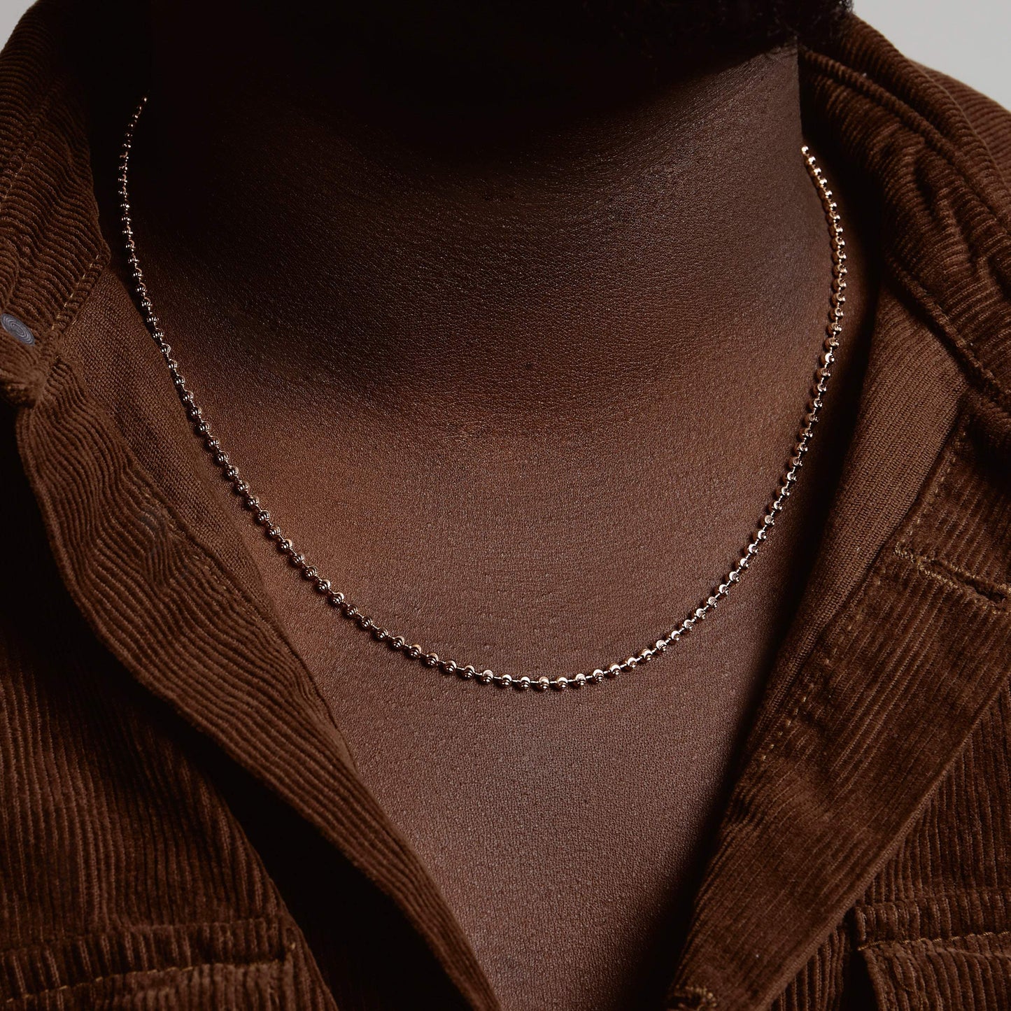The 2MM Mooncut Ball Chain Necklace