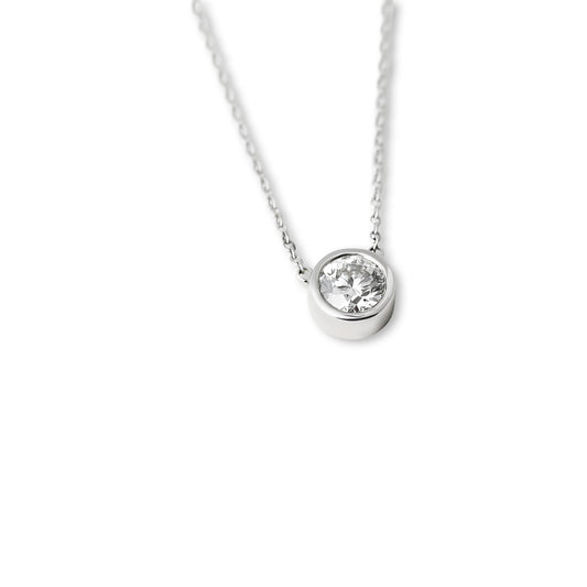 ROUND BEZEL HANGING NECKLACE