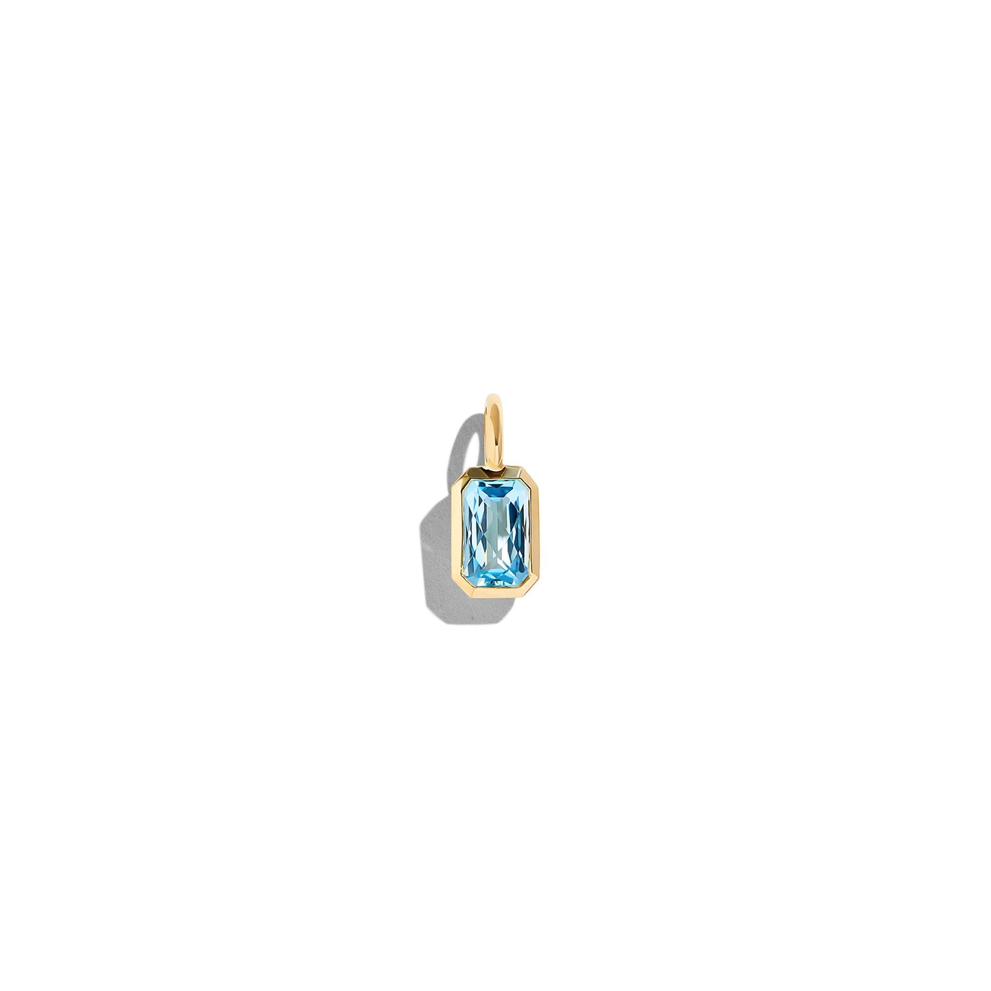 RECTANGULAR CLEAR TOPAZ PENDANT