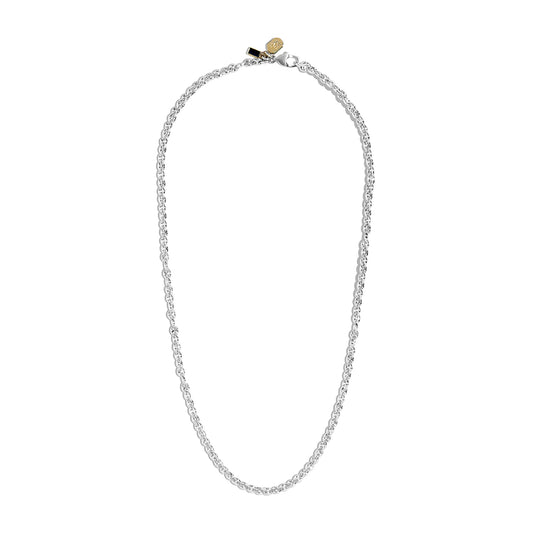 THE BLUE SAPPHIRE MULTI CHARM MARINER LINK NECKLACE
