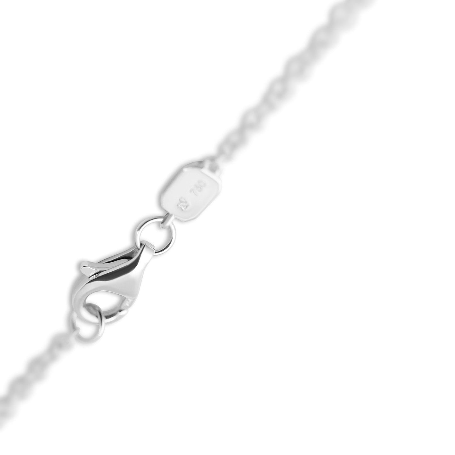WHITE GOLD MULTI BEZEL NECKLACE