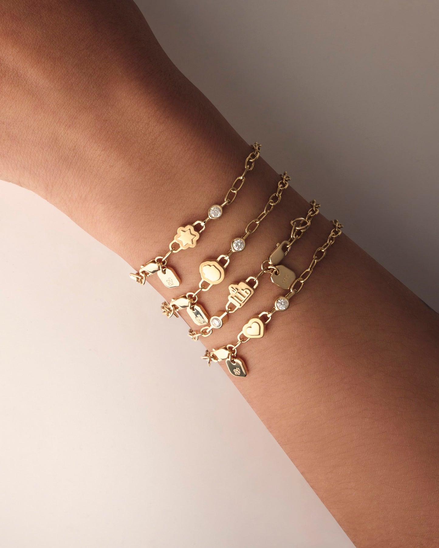 The Star Bezel Charm Bracelet