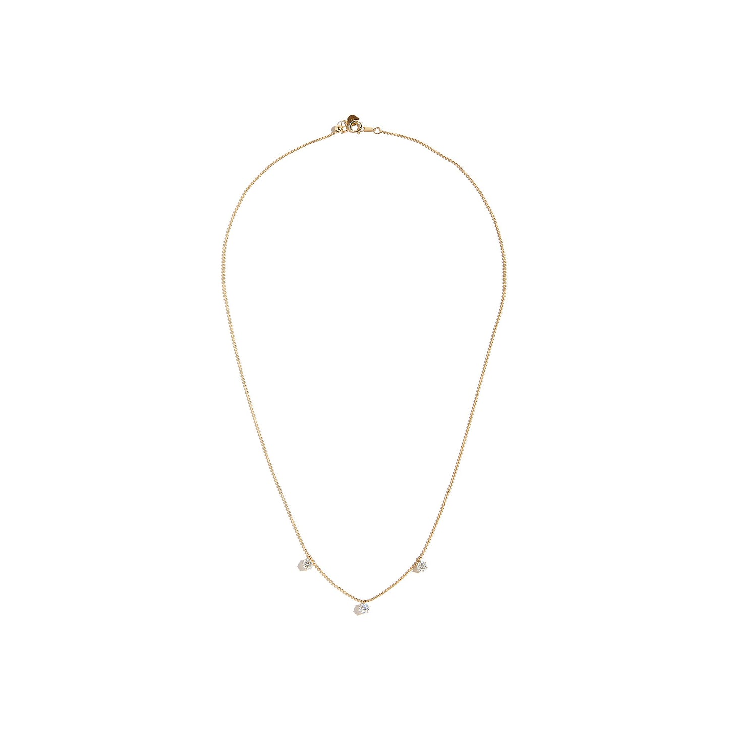 TRIPLE STONE CABLE NECKLACE