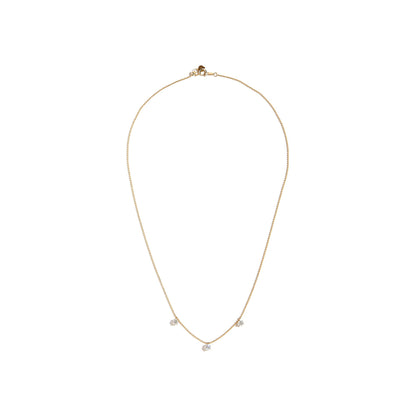 TRIPLE STONE CABLE NECKLACE