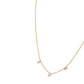 TRIPLE STONE CABLE NECKLACE