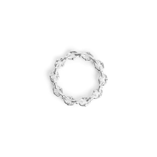 Silver Umlaut Link Ring