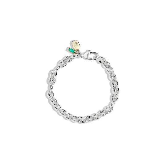 MARINER MULTI CHARM EMERALD BRACELET